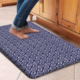 Anti-Fatigue Standing Cushioned Kitchen Bath Mats [Set of 2] Cotton Hand Woven Waterproof Non-Slip-Office, Sink, Laundry