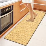 Anti-Fatigue Standing Cushioned Kitchen Bath Mats [Set of 2] Cotton Hand Woven Waterproof Non-Slip-Office, Sink, Laundry