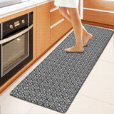 Anti-Fatigue Standing Cushioned Kitchen Bath Mats [Set of 2] Cotton Hand Woven Waterproof Non-Slip-Office, Sink, Laundry