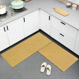 Anti-Fatigue Standing Cushioned Kitchen Bath Mats [Set of 2] Cotton Hand Woven Waterproof Non-Slip-Office, Sink, Laundry