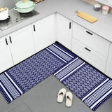 Anti-Fatigue Standing Cushioned Kitchen Bath Mats [Set of 2] Woven Cotton | Waterproof | Non-Slip | for Office, Sink, Laundry