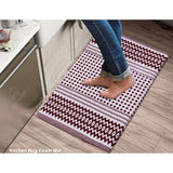 Anti-Fatigue Standing Cushioned Kitchen Bath Mats [Set of 2] Woven Cotton | Waterproof | Non-Slip | for Office, Sink, Laundry