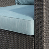 Antibes Outdoor 5-piece Wicker Club Chair Set with Square Firepit by Christopher Knight Home