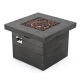 Antibes Outdoor 5-piece Wicker Club Chair Set with Square Firepit by Christopher Knight Home