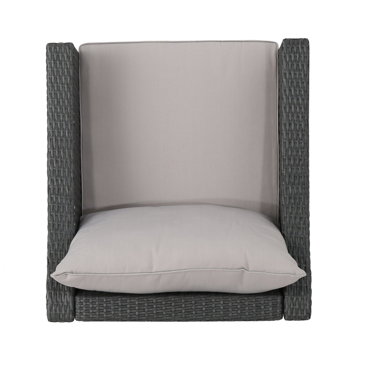Antibes Outdoor 5-piece Wicker Club Chair Set with Square Firepit by Christopher Knight Home