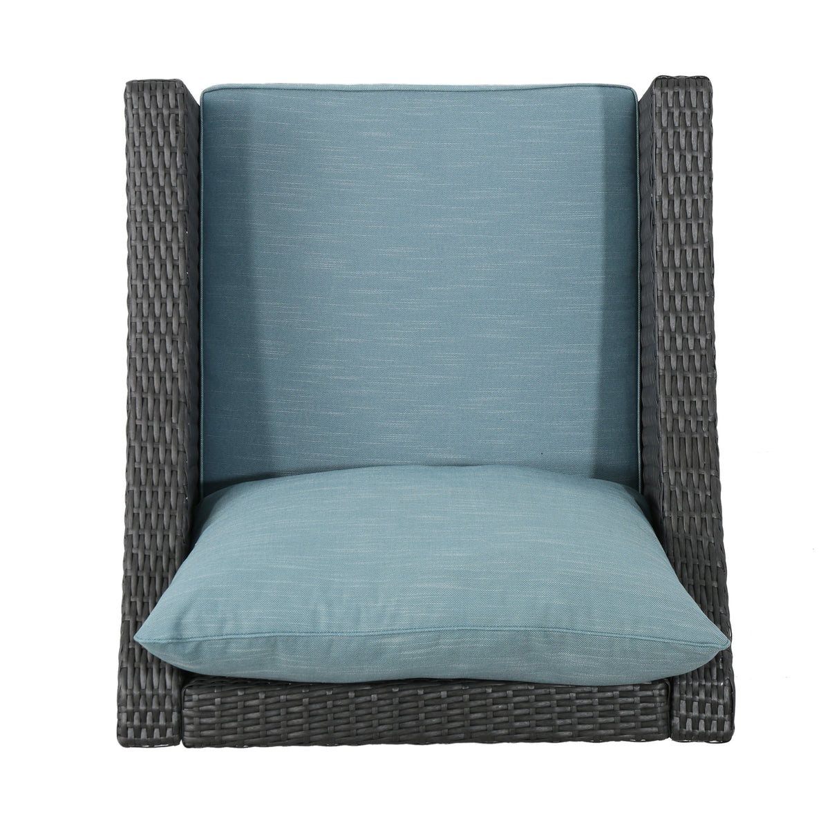 Antibes Outdoor 5-piece Wicker Club Chair Set with Square Firepit by Christopher Knight Home