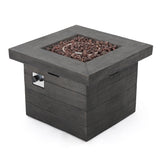 Antibes Outdoor 5-piece Wicker Club Chair Set with Square Firepit by Christopher Knight Home