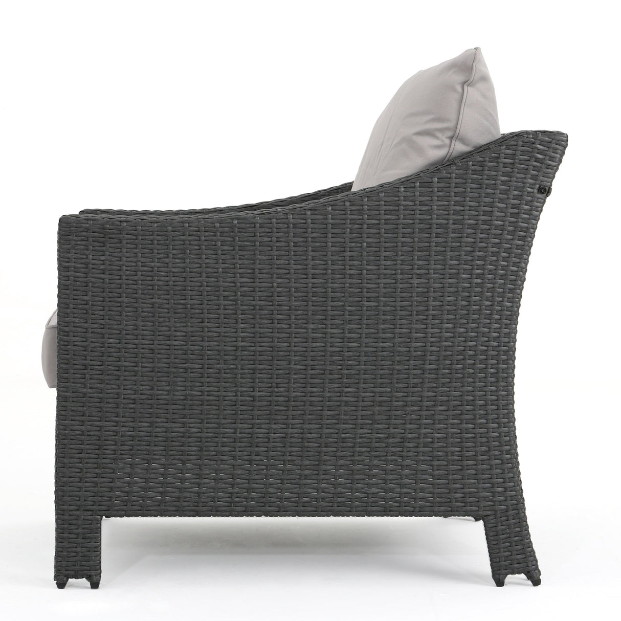 Antibes Outdoor 5-piece Wicker Club Chair Set with Square Firepit by Christopher Knight Home