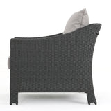 Antibes Outdoor 5-piece Wicker Club Chair Set with Square Firepit by Christopher Knight Home