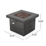 Antibes Outdoor 5-piece Wicker Club Chair Set with Square Firepit by Christopher Knight Home