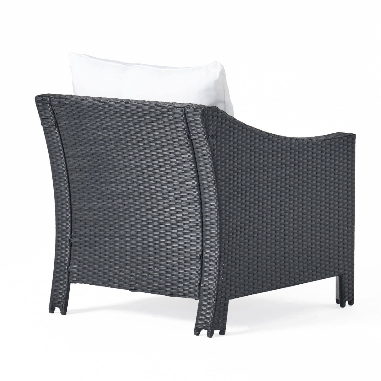Antibes Outdoor 5-piece Wicker Club Chair Set with Square Firepit by Christopher Knight Home