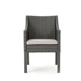 Antibes Outdoor Wicker Dining Chair with Cushions (Set of 4) by Christopher Knight Home
