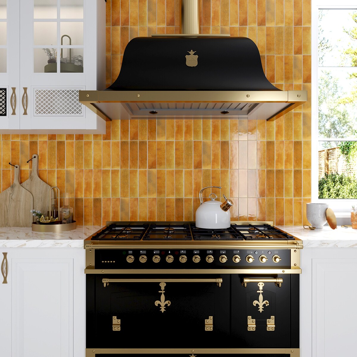 Apollo tile 2.5" x 8" Antiek Glossy Honey Orange Ceramic Tile (5.38 sq ft/case) - 38 Pack