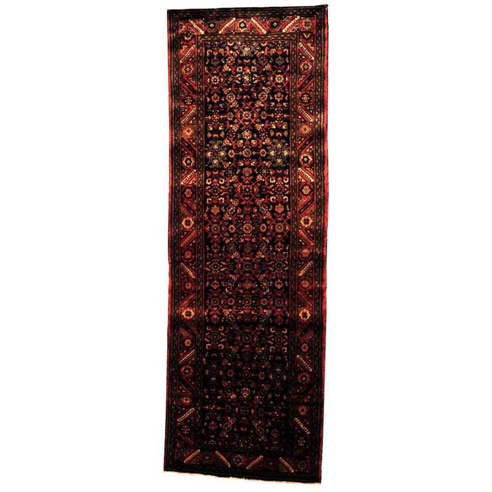 Handmade One-of-a-Kind Hamadan Rug (Iran) - 3'7 x 10'8
