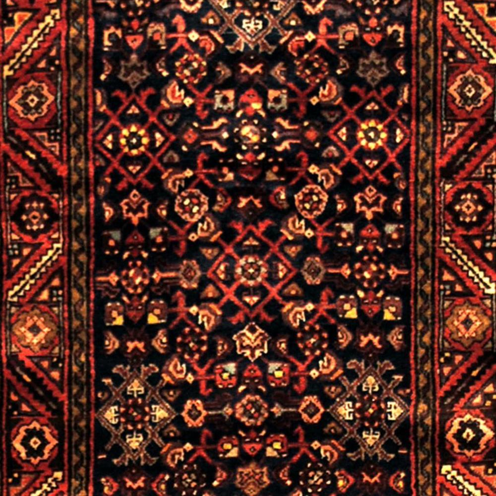 Handmade One-of-a-Kind Hamadan Rug (Iran) - 3'7 x 10'8