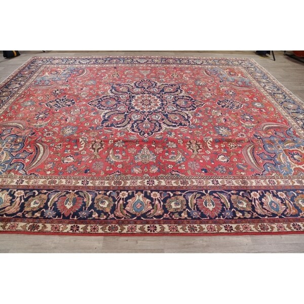 Antique Bakhtiari Floral Handmade Wool Persian Large Area Rug - 14'4" x 11'6"