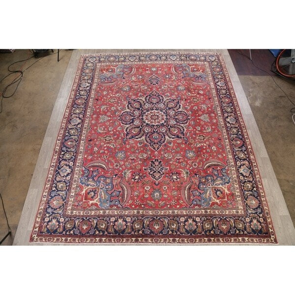 Antique Bakhtiari Floral Handmade Wool Persian Large Area Rug - 14'4" x 11'6"
