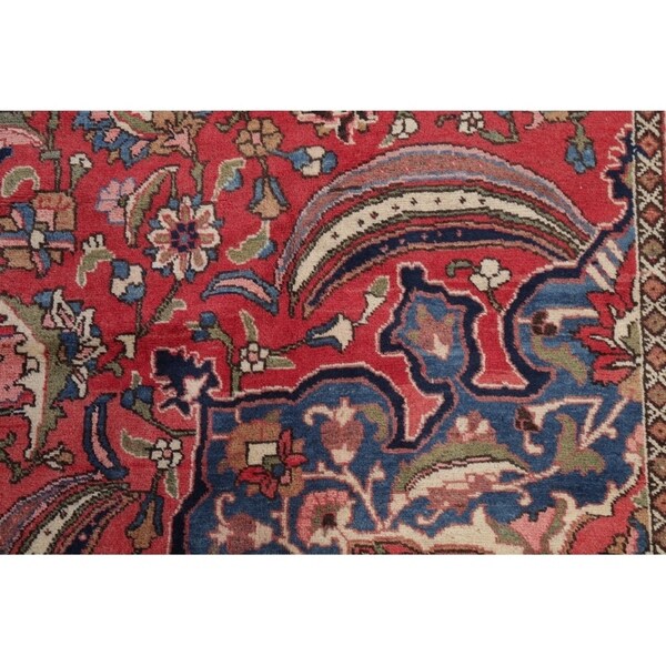 Antique Bakhtiari Floral Handmade Wool Persian Large Area Rug - 14'4" x 11'6"