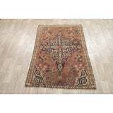 Antique Bakhtiari Persian Wool Hand-Knotted Oriental Area Rug - 6'5" x 4'2"