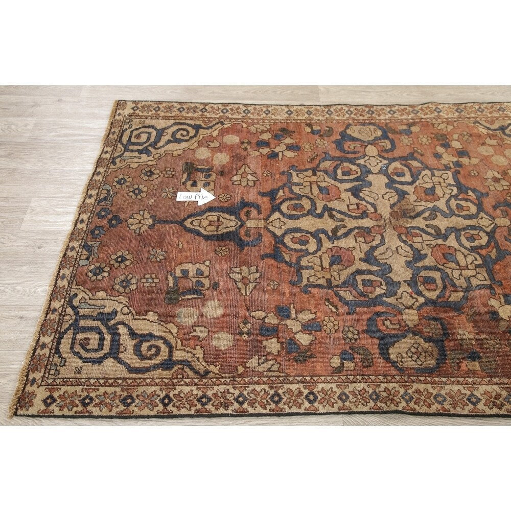 Antique Bakhtiari Persian Wool Hand-Knotted Oriental Area Rug - 6'5" x 4'2"