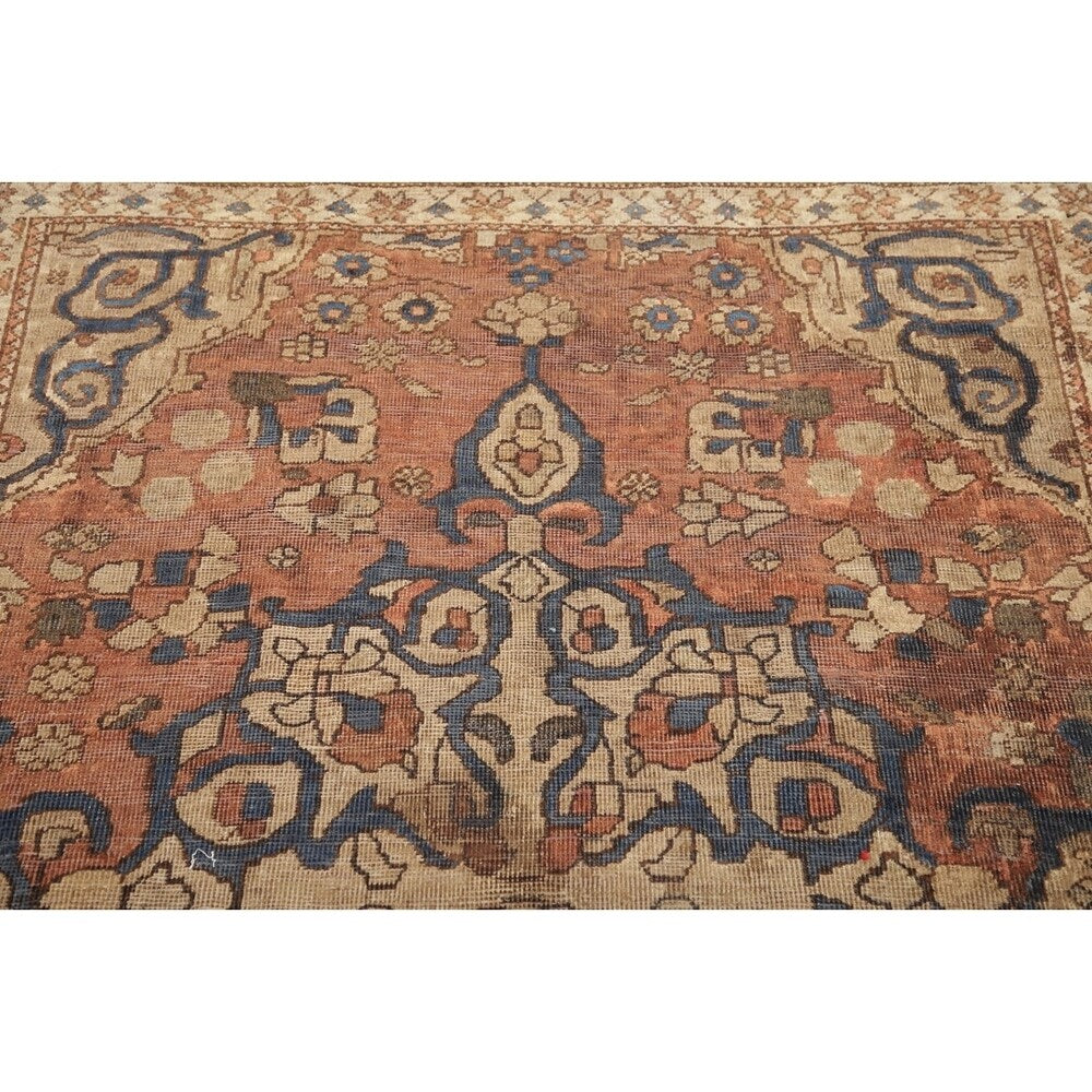 Antique Bakhtiari Persian Wool Hand-Knotted Oriental Area Rug - 6'5" x 4'2"