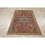 Antique Bakhtiari Persian Wool Hand-Knotted Oriental Area Rug - 6'5" x 4'2"