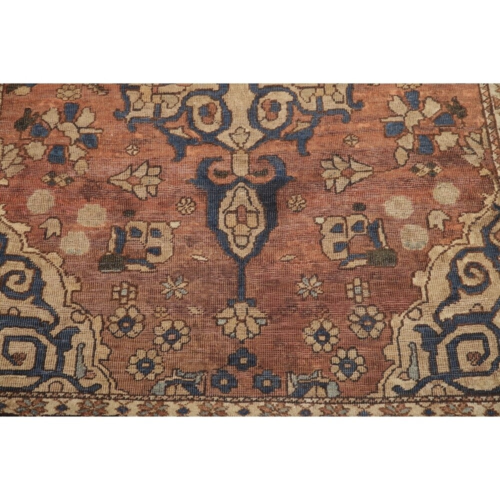 Antique Bakhtiari Persian Wool Hand-Knotted Oriental Area Rug - 6'5" x 4'2"