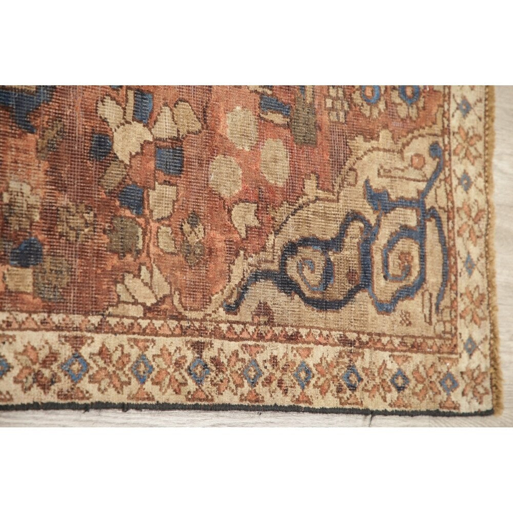 Antique Bakhtiari Persian Wool Hand-Knotted Oriental Area Rug - 6'5" x 4'2"