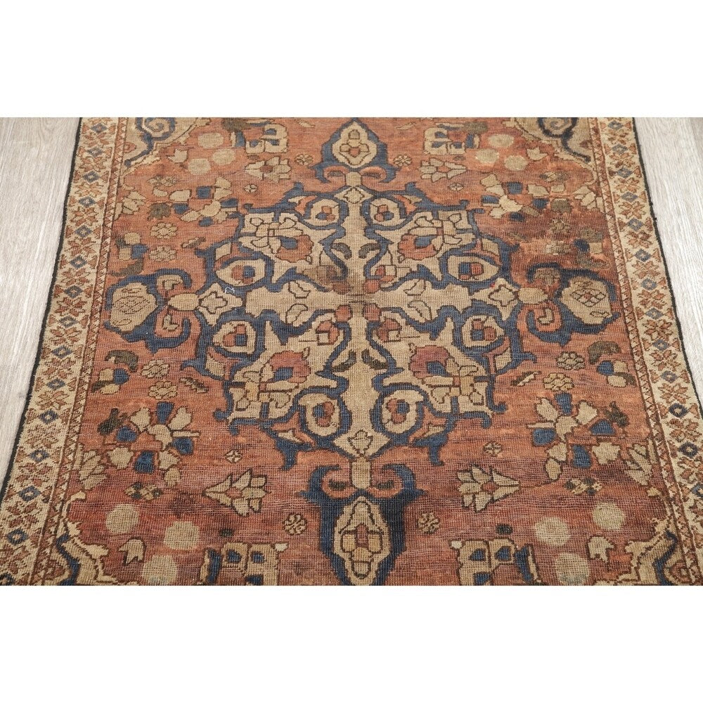 Antique Bakhtiari Persian Wool Hand-Knotted Oriental Area Rug - 6'5" x 4'2"