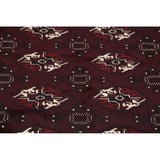 Antique Balouch Geometric Hand Knotted Wool Persian Area Rug - 12'4" x 8'1"