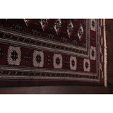 Antique Balouch Geometric Hand Knotted Wool Persian Area Rug - 12'4" x 8'1"