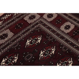 Antique Balouch Geometric Hand Knotted Wool Persian Area Rug - 12'4" x 8'1"
