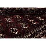 Antique Balouch Geometric Hand Knotted Wool Persian Area Rug - 12'4" x 8'1"