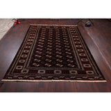 Antique Balouch Geometric Hand Knotted Wool Persian Area Rug - 12'4" x 8'1"