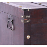 Antique Cherry Large Wooden Storage Trunk