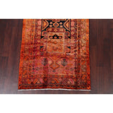 Antique Collectible Geometric Meshkin Persian Runner Rug Handmade - 4'4" x 12'9" Runner