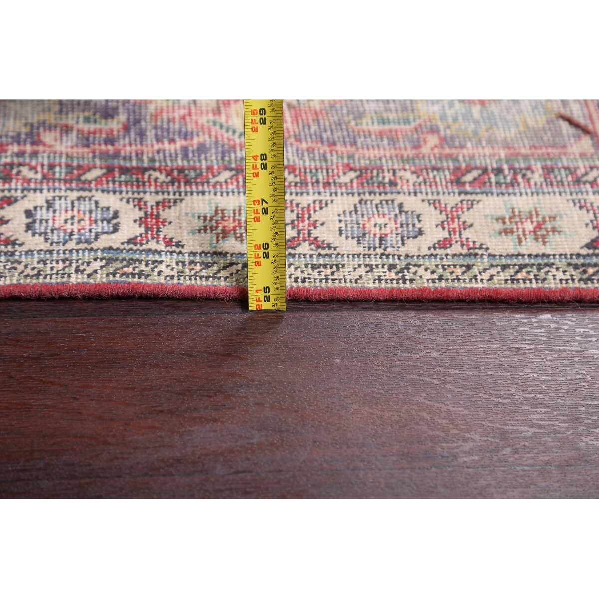 Antique Distressed Floral Tabriz Persian Area Rug Wool Hand-knotted - 9'9" x 13'1"
