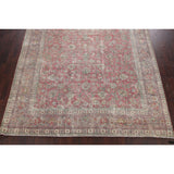 Antique Distressed Floral Tabriz Persian Area Rug Wool Hand-knotted - 9'9" x 13'1"