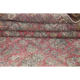 Antique Distressed Floral Tabriz Persian Area Rug Wool Hand-knotted - 9'9" x 13'1"