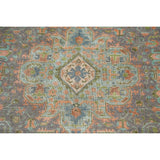 Antique Distressed Geometric Persian Tabriz Wool Area Rug Hand-knotted - 9'6" x 12'8"