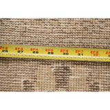 Antique Distressed Geometric Persian Tabriz Wool Area Rug Hand-knotted - 9'6" x 12'8"
