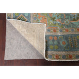 Antique Distressed Geometric Persian Tabriz Wool Area Rug Hand-knotted - 9'6" x 12'8"
