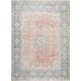 Antique Distressed Muted Floral Kerman Persian Area Rug Handmade - 9'7" x 13'1"