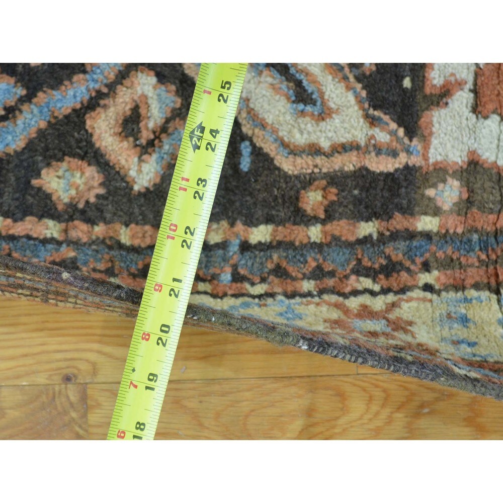 Antique Eagle Kazak Caucasian Design Wide Runner Rug