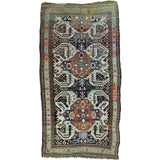 Antique Eagle Kazak Caucasian Design Wide Runner Rug