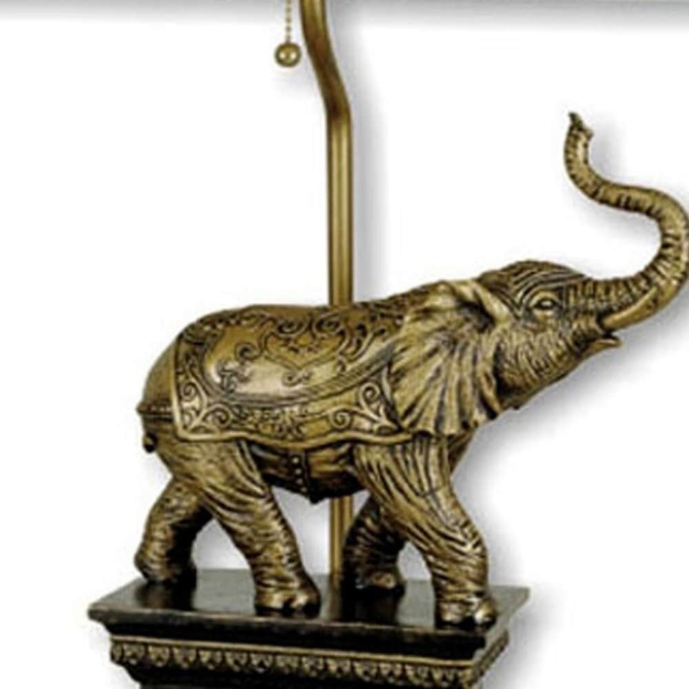 Antique Elephant Table Lamp - Large