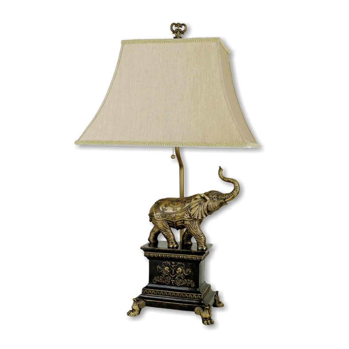 Antique Elephant Table Lamp - Large