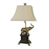 Antique Elephant Table Lamp - Large
