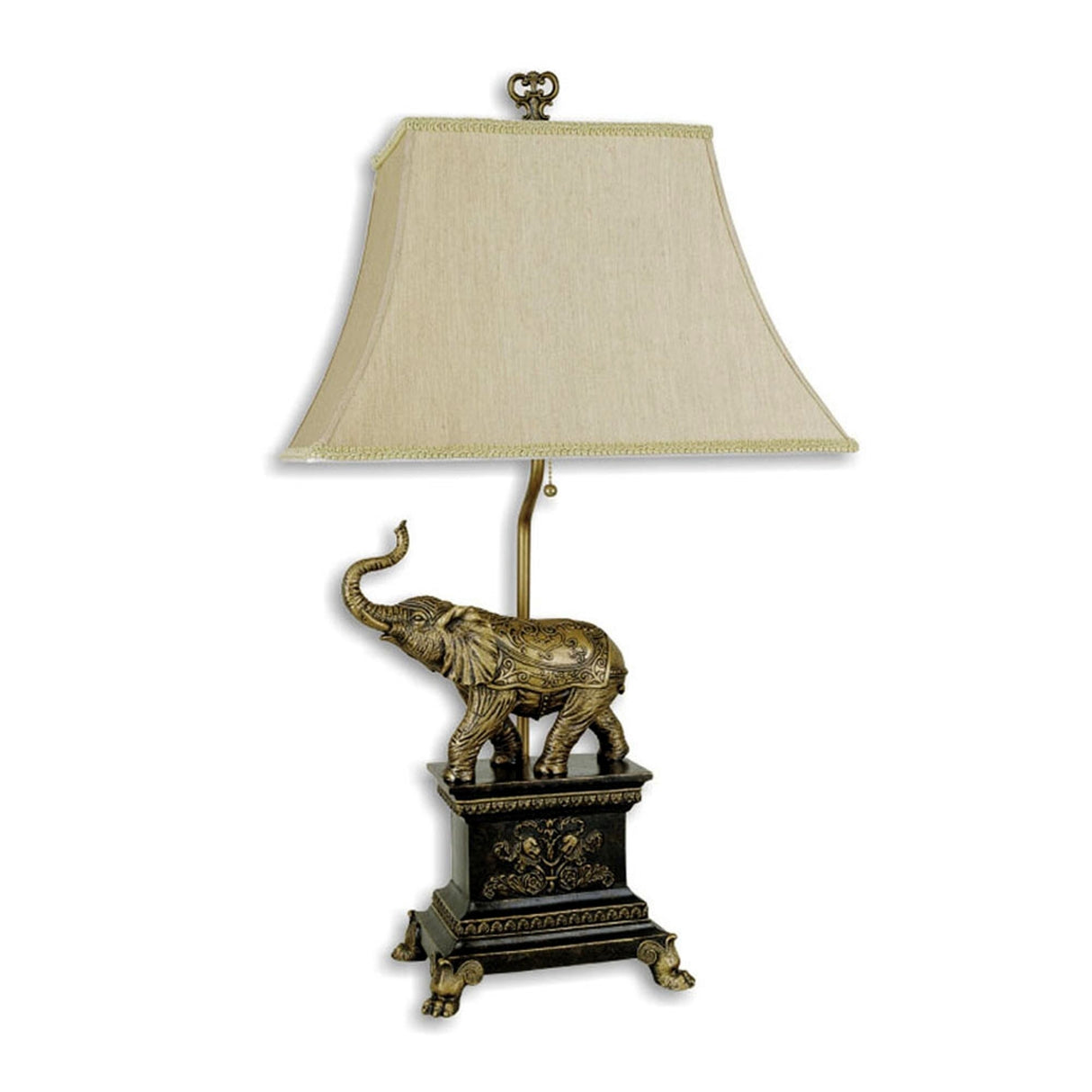 Antique Elephant Table Lamp - Large