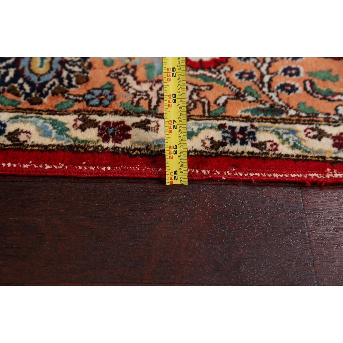 Antique Floral Tabriz Persian Area Rug Hand-knotted Wool Carpet - 6'10" x 9'11"